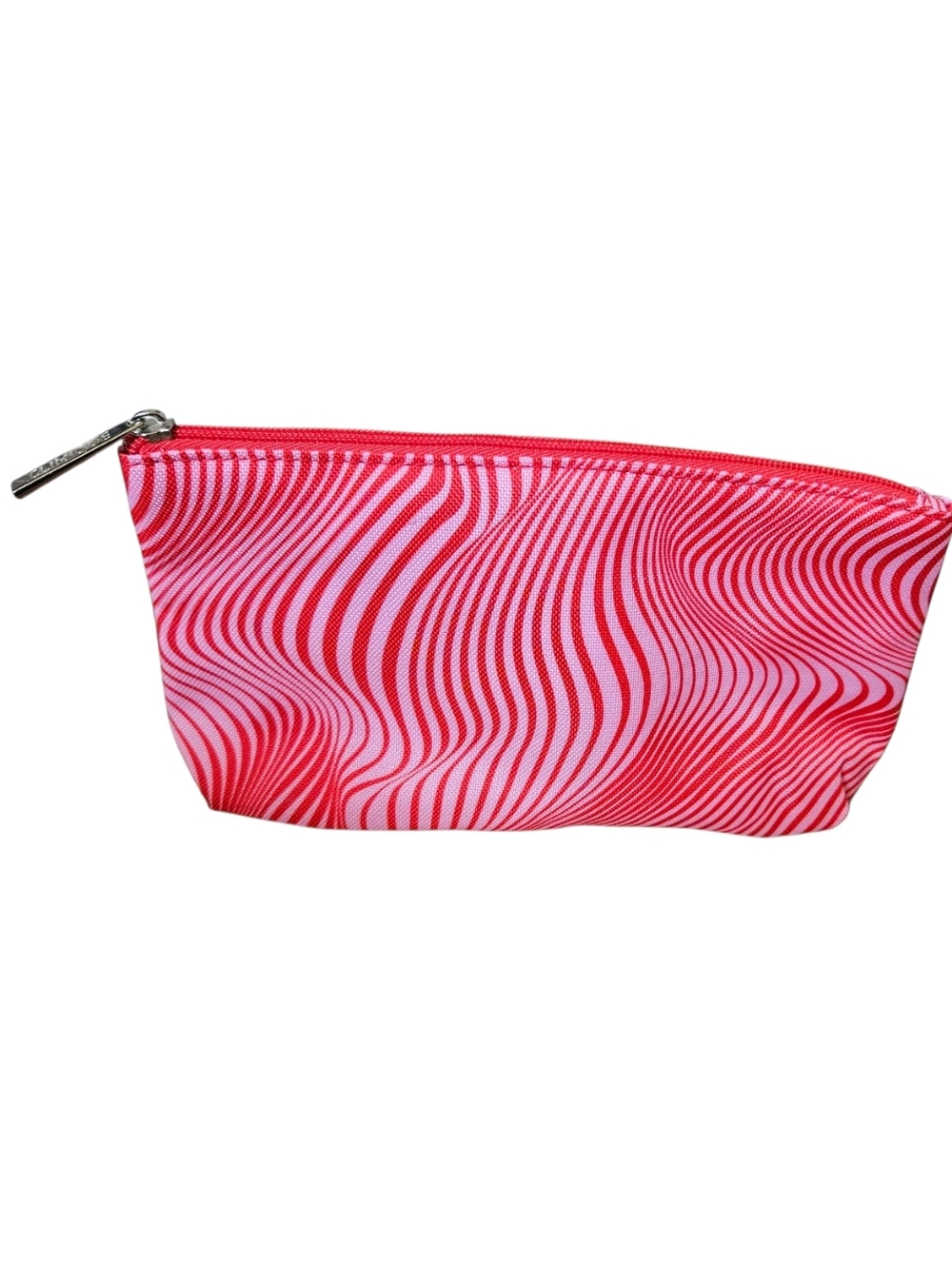 Clinique Red & Pink Psychedelic Wave Travel Makeup Pouch - NWOT